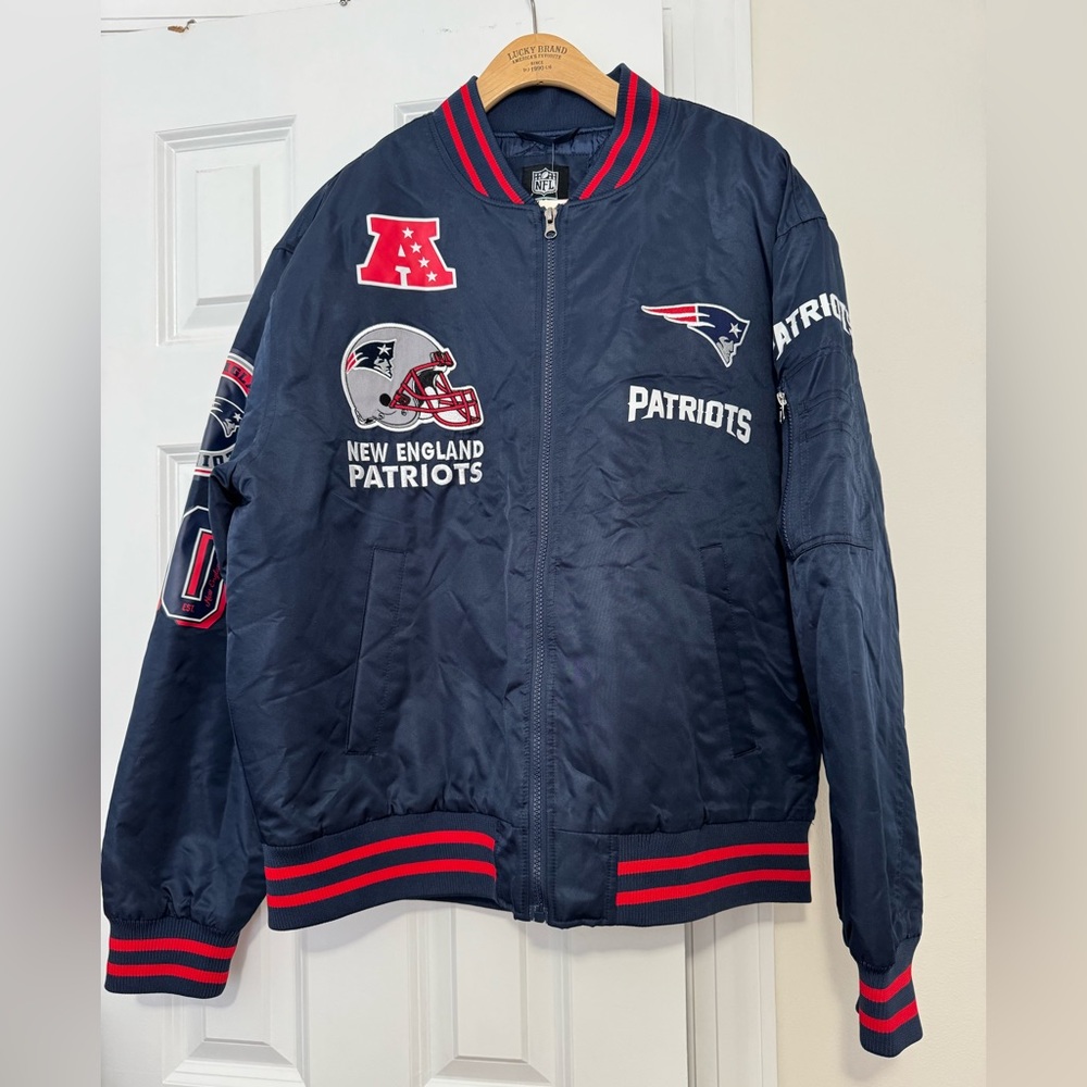 NFL Team Apparel Gray Jacket with Red Accents